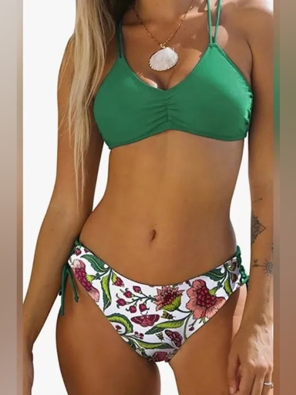 NWT [Summersalt] Triangle Bikini Swimsuit Top Olive Green Women’s Multiple Sizes - Picture 10 of 12
